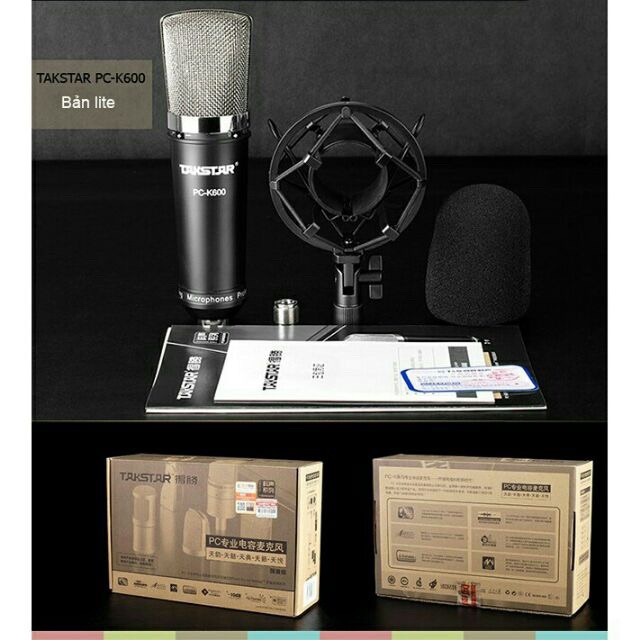 Combo bộ livestream thu âm mic Takstar PC K600 + Soundcard Icon Upod Pro + Full phụ kiện