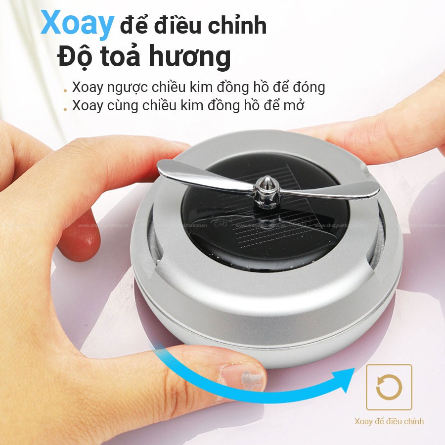 [Mã BMBAU50 giảm 10% đơn 99k] Sáp Thơm Cánh Quạt Năng Lượng Mặt Trời CIND T002 Màu Bạc 15g Nhập Khẩu Chính Hãng