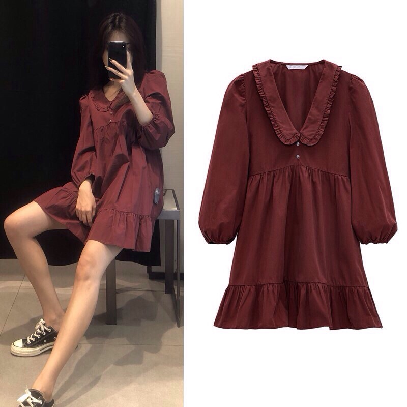 Váy zaraa babydoll tiểu thư
