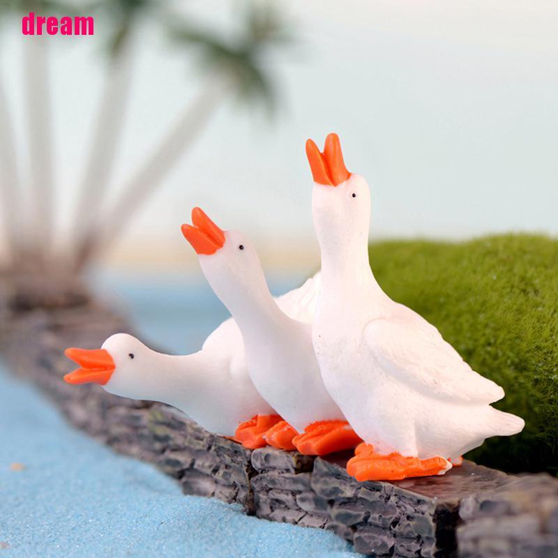Mô Hình Ngỗng Mini Trang Trí Sân Vườn