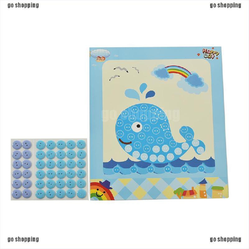 {go shopping}1 Pcs DIY Button Drawing Painting Interactive Material Kids Educational Toys