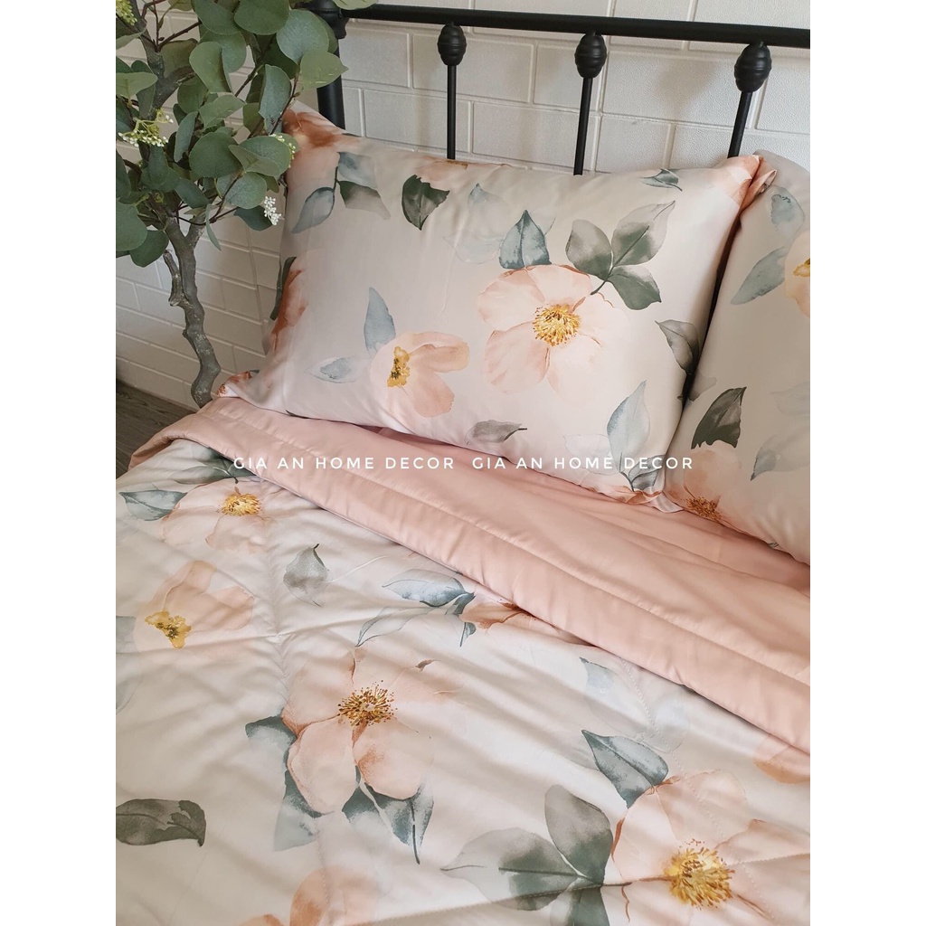 Set ga gối lụa Tencel 60s cao cấp nhiều hoạ tiết
