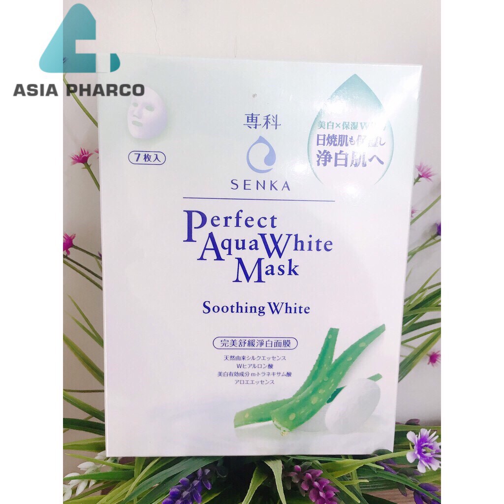 Mặt nạ dưỡng trắng dịu mát da Senka Perfect Aqua Soothing White Mask 25ml