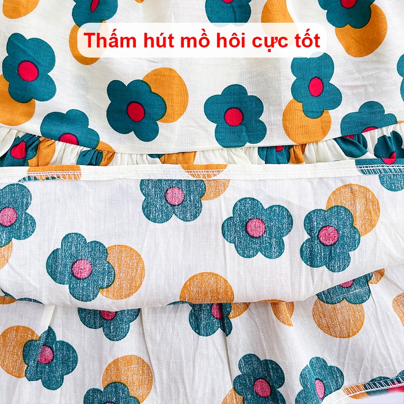 Váy cho bé gái, Váy 2 dây cho bé 6-22kg chất thô mềm dáng xòe phối cúc cài xinh xắn Baby-S – SD086