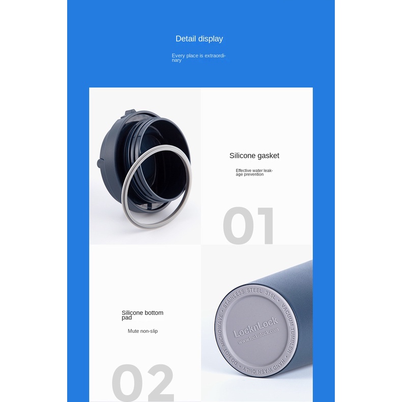 Bình Nước Giữ Nhiệt Bằng Thép Không Gỉ 316 Cao Cấp