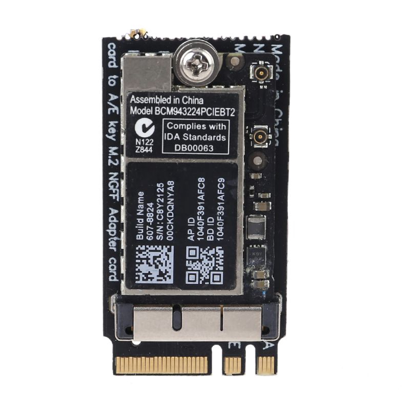 BCM943224PCIEBT2 Bluetooth 4.0 NGFF M.2 Key A/E Wireless WiFi Card for Mac OS