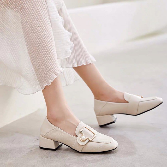 ulzzang [sẵn] Giầy búp bê đế vuông oxford Hàn Quốc G010 | BigBuy360 - bigbuy360.vn