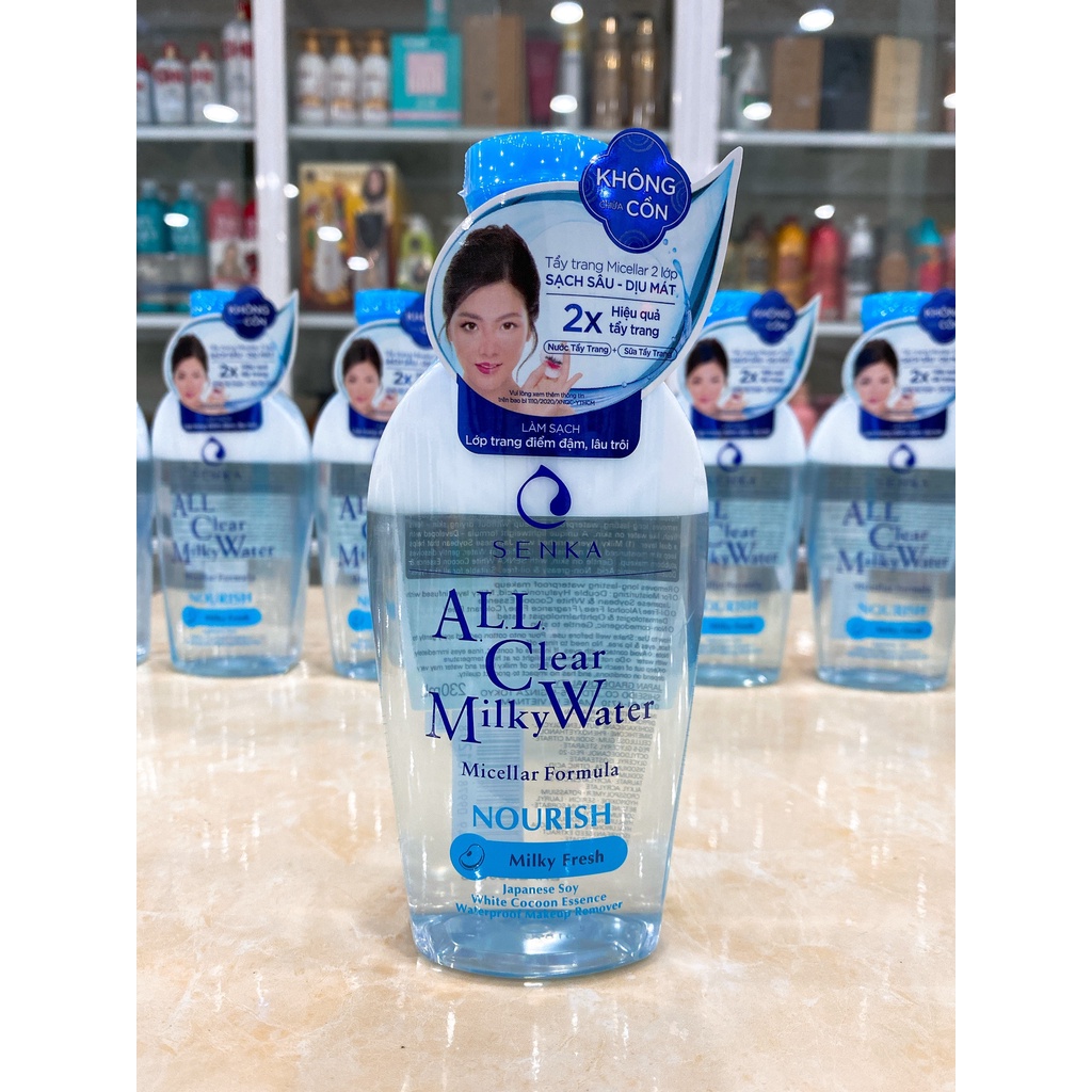 Nước Sữa Tẩy Trang Senka 2 Lớp All Clear Milky Water Nhật Bản 230ml