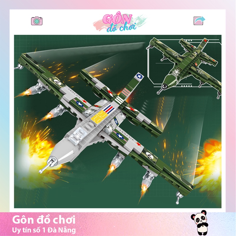 Lego Xếp Hình Cho Bé Trí Tuệ Đồ Chơi Siêu Máy Bay Chiến đấu Siêu Cấp 654 Chi Tiết 8 Trong 1 Gôn đồ chơi