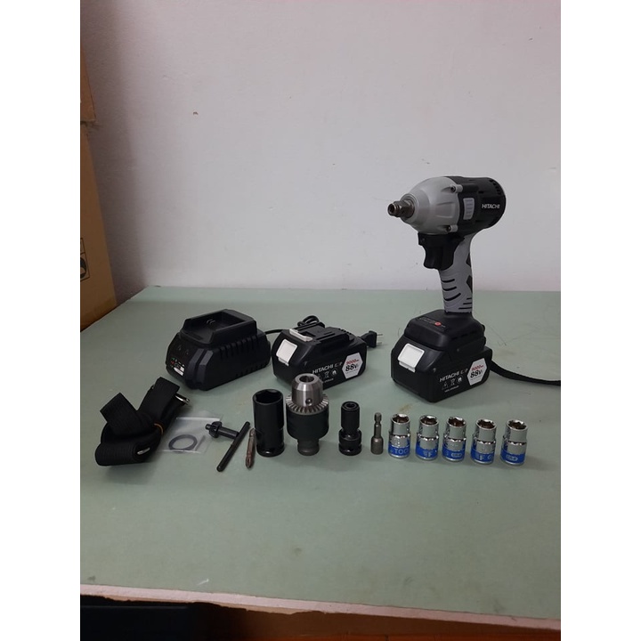 Máy siết bulong pin HITACHI ⚡TẶNG BỘ PHỤ KIỆN ⚡máy siết pin đa năng:khoan pin,bắn vít,siết ốc KHÔNG CHỔI THAN