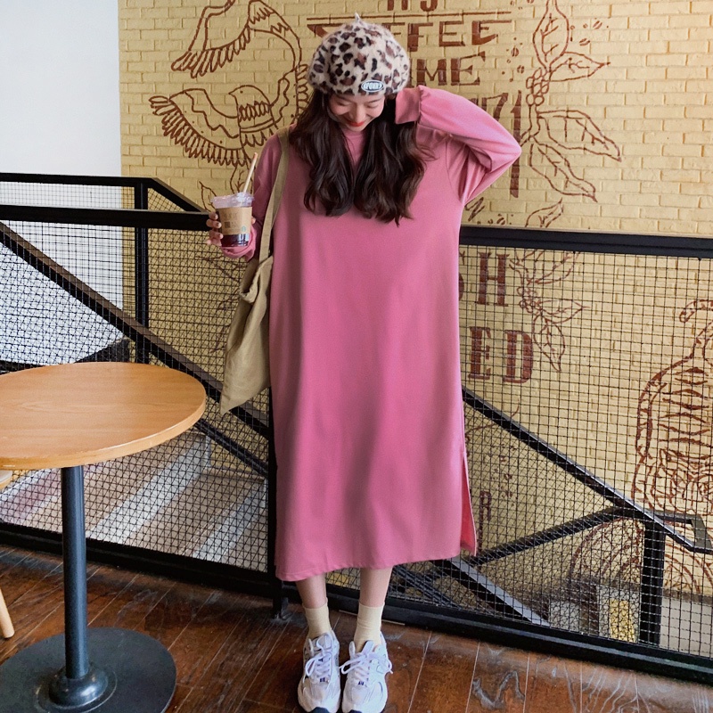 SUXI Áo Sweater Mỏng Cổ Tròn Tay Dài Dáng Rộng Màu Sắc Đơn Giản Thời Trang Xuân Thu Dành Cho Nữ