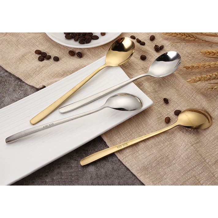 Muỗng Jodily Starhome Inox 304 Mạ Vàng Cao Cấp Dầy Dặn Sáng Bóng