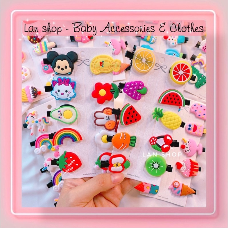 set 10 kẹp tóc cho bé gái siêu đáng yêu