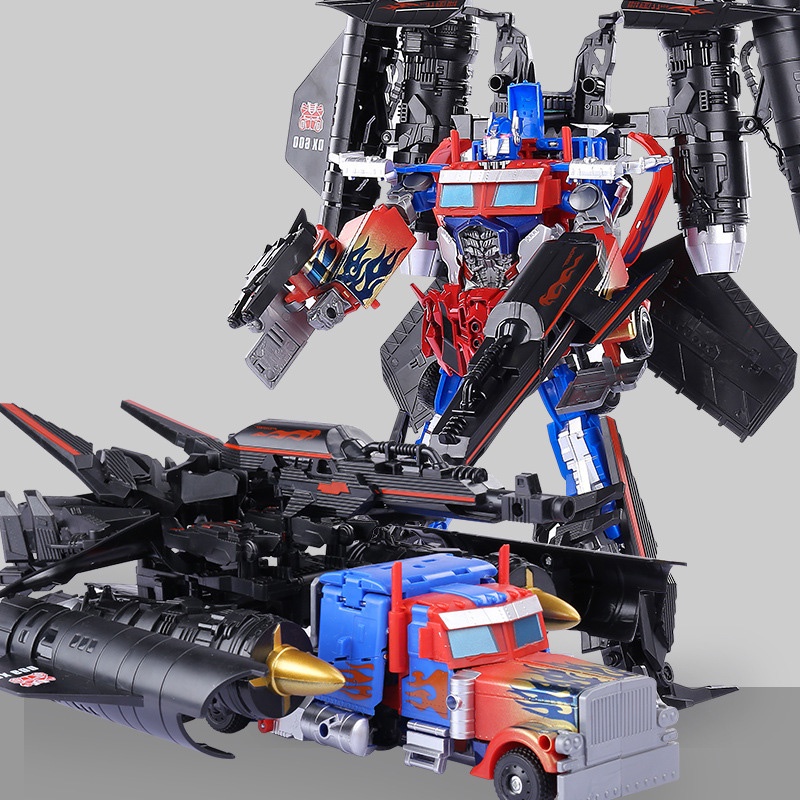 Robot biến hình ôtô Transformer cao 40cm mẫu Optimus Prime Biến hình xe vũ khi- đồ chơi trí tuệ cho bé