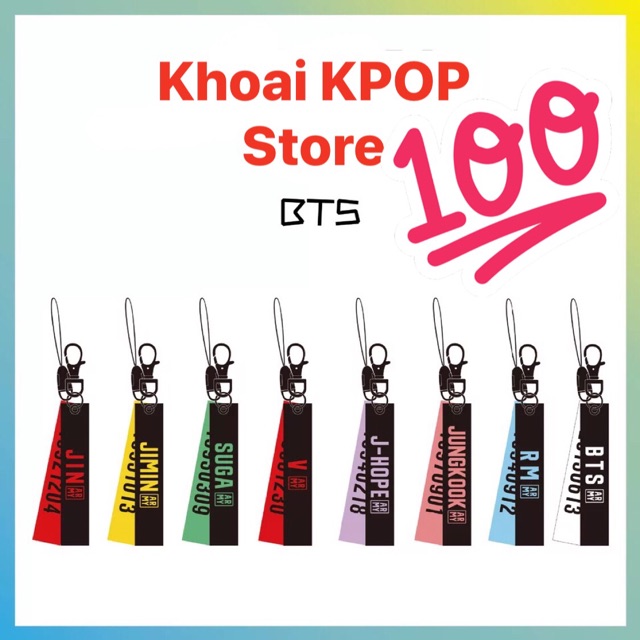 Nametag BTS Strap BTS (móc treo điện thoại)