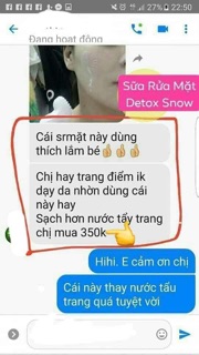 Sữa rửa mặt detox snow hp
