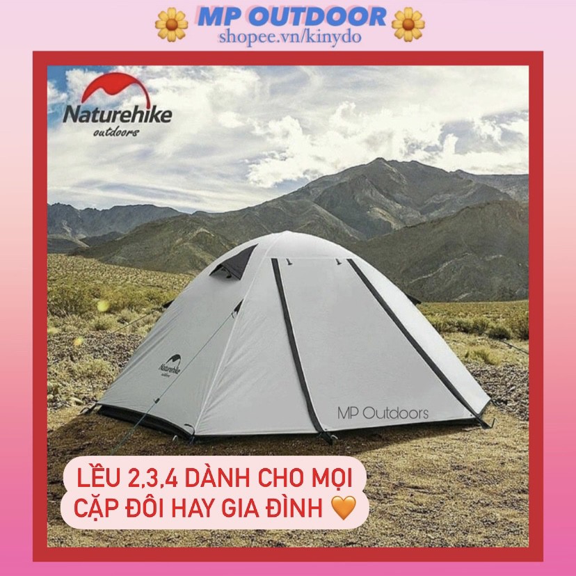 LỀU 2 3 4 NGƯỜI CHỐNG NẮNG CHỐNG MƯA DÃ NGOẠI CAMPING OUTDOOR CẮM TRẠI NATUREHIKE NH18Z044-P NH18Z022-P NH18Z033-P