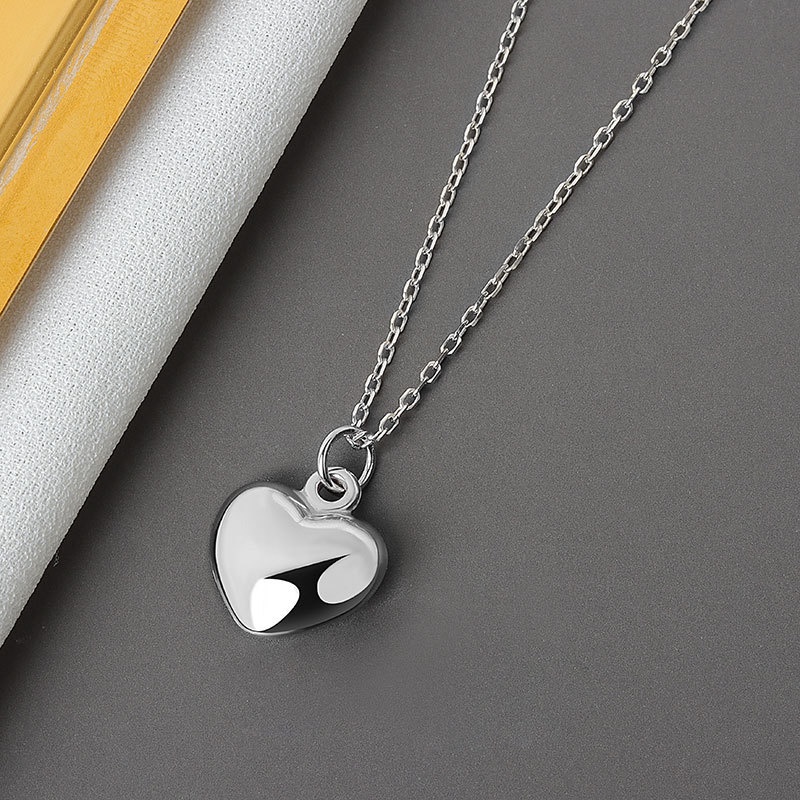 Vòng cổ Mặt Hình Trái Tim Đơn Giản Phong Cách Hip hop Thời Trang Cho Nữ