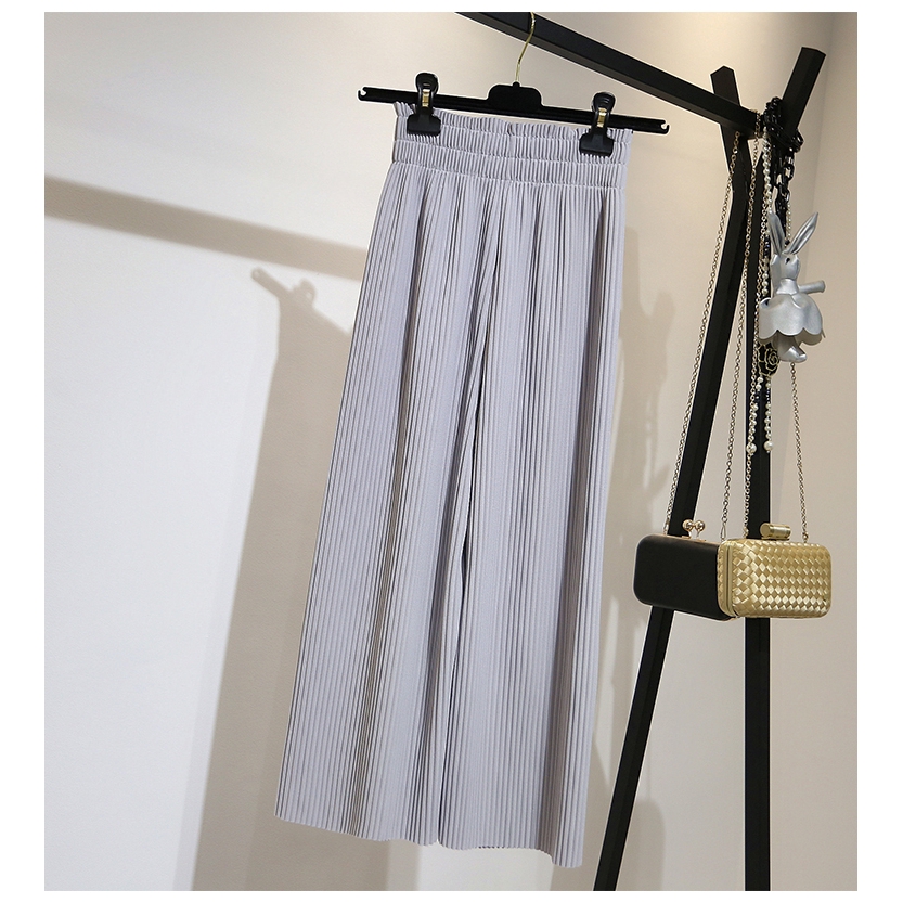 Quần Dài Ống Rộng Dáng Suông Xếp Ly Thiết Kế Dễ Thương Cho Nữ | BigBuy360 - bigbuy360.vn