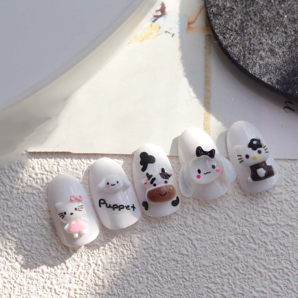 [Hàng mới về] Phụ Kiện Trang Trí Móng Tay DIY Hình Động Vật Hoạt Hình Đáng Yêu