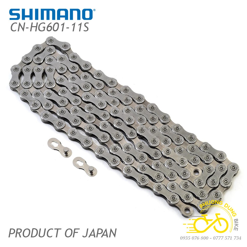Xích sên xe đạp Shimano 105 CN HG601 11 speed - Quick Link - Fullbox Hàng Chính Hãng