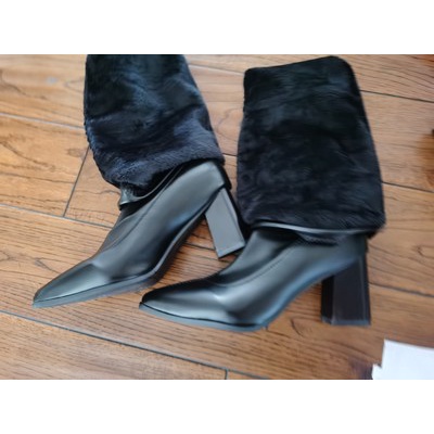 ❄❄ Boot Dài Qua Đầu Gối_ Boot Da Mũi Nhọn❄❄