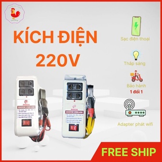 Bộ Inverter kích điện 12V lên 220V -50Hz công suất 40W chạy cục phát wifi, đèn, sạc điện thoại