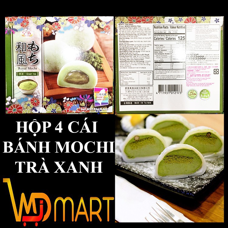 BÁNH MOCHI TRÀ XANH MATCHA HỘP 4 CÁI 152G GIÁ TỐT