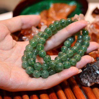 Vòng Chuỗi Đá Đeo Tay Dâu Tây Xanh Phong Thủy Cho Người Mệnh Hỏa - Mộc