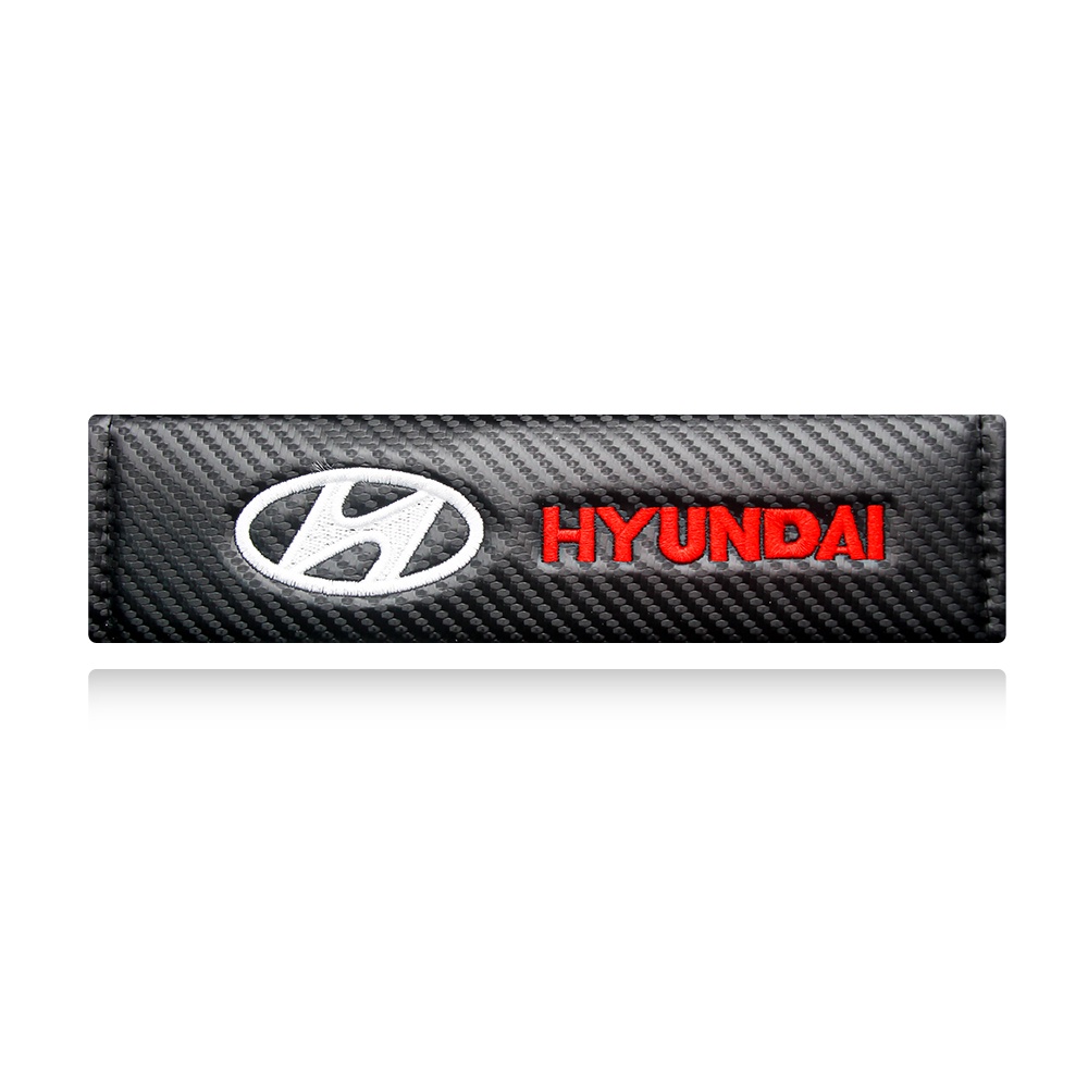 Set 2 Vỏ Bọc Dây Đai An Toàn Bằng Sợi Carbon Cho Hyundai Sonata Elantra Tucson Creta I30 Ix35 I20