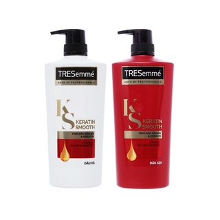Combo dầu gội xả tresemmé keratin smooth vào nếp suôn mượt 480g