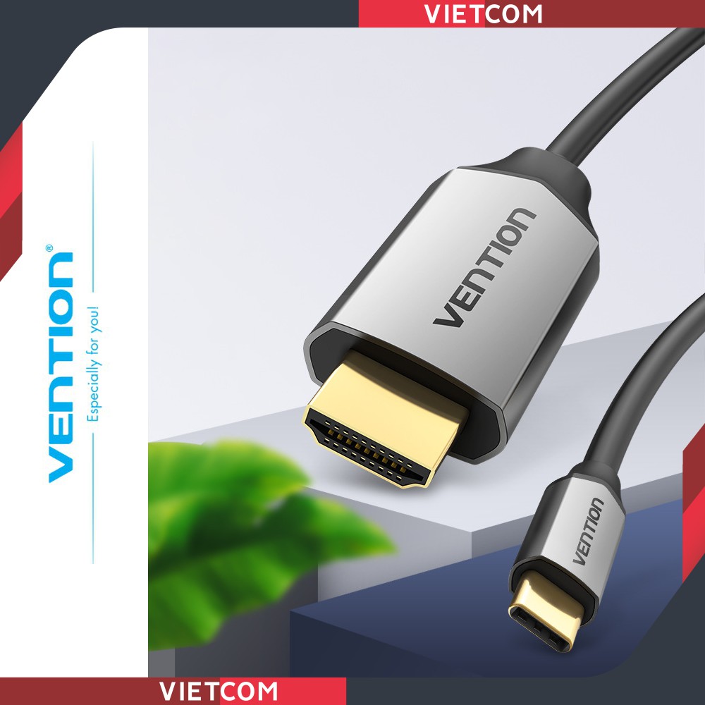 Cáp Type-C To HDMI 2.0 Dài 1.5M, 2M - Support 4K/60Hz - Chính Hãng Vention Original