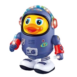 Vịt không gian nhảy múa, robot phát nhạc có đèn led - đồ chơi trẻ em - quà tặng bé Space duck dance