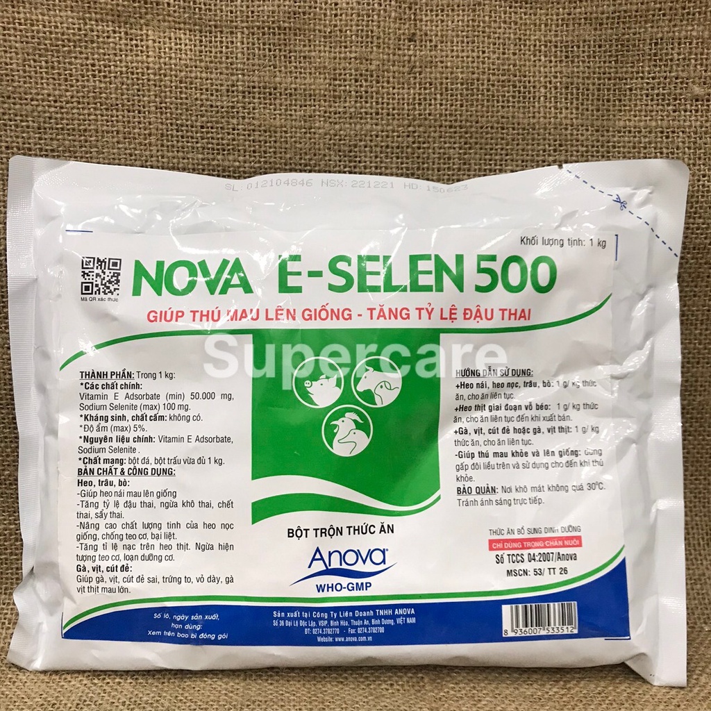 Nova SELEN E 500 (Gói 1Kg) Tăng Tỉ Lệ Đậu Thaii, Thú Mau Lên Giốngg