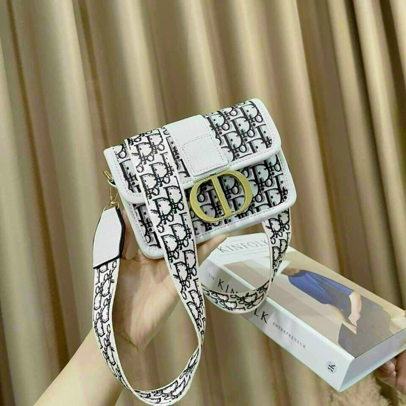 Túi đeo chéo thổ cẩm C.D dáng vuông bản dây to siêu hót (ảnh thật)