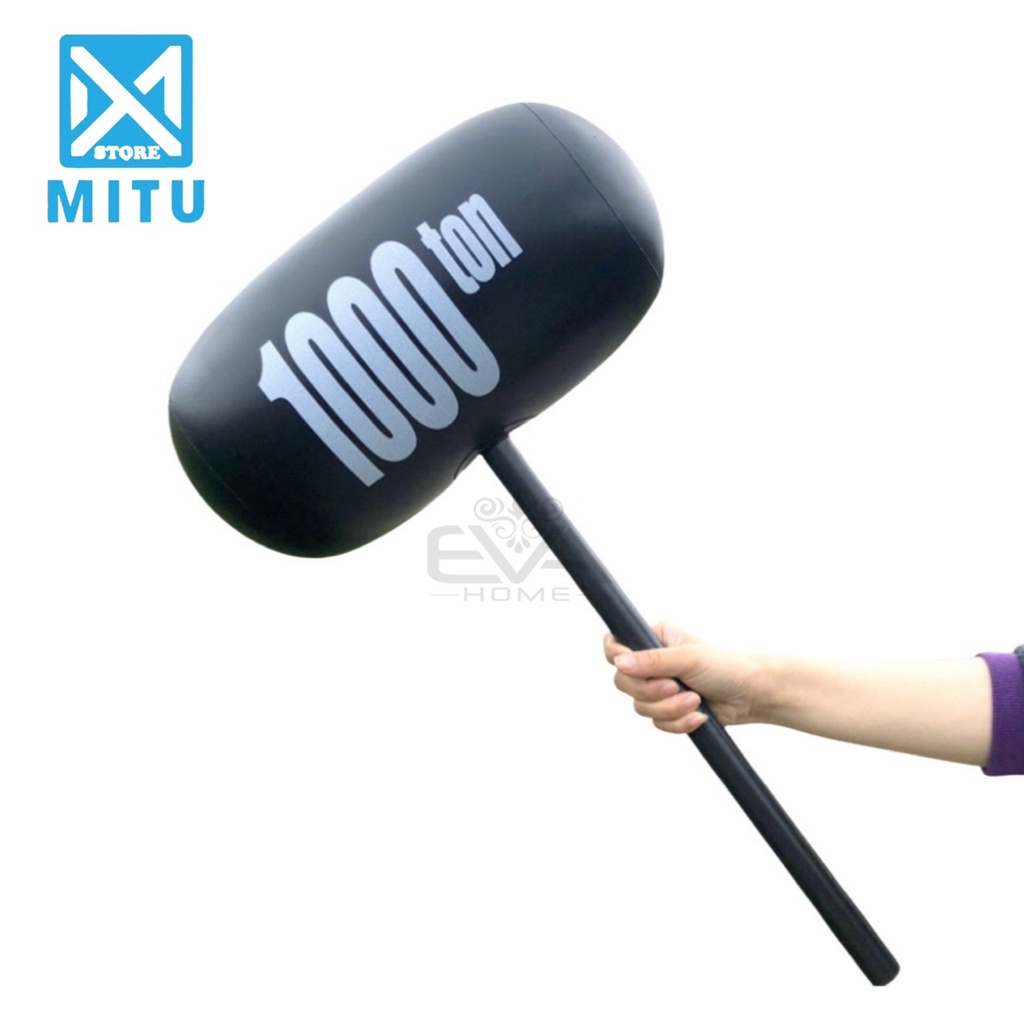 Đồ Chơi Bơm Hơi Búa Tạ Đen Lớn 1000 Ton Big Size Vui Nhộn Large Inflatable 1000ToN