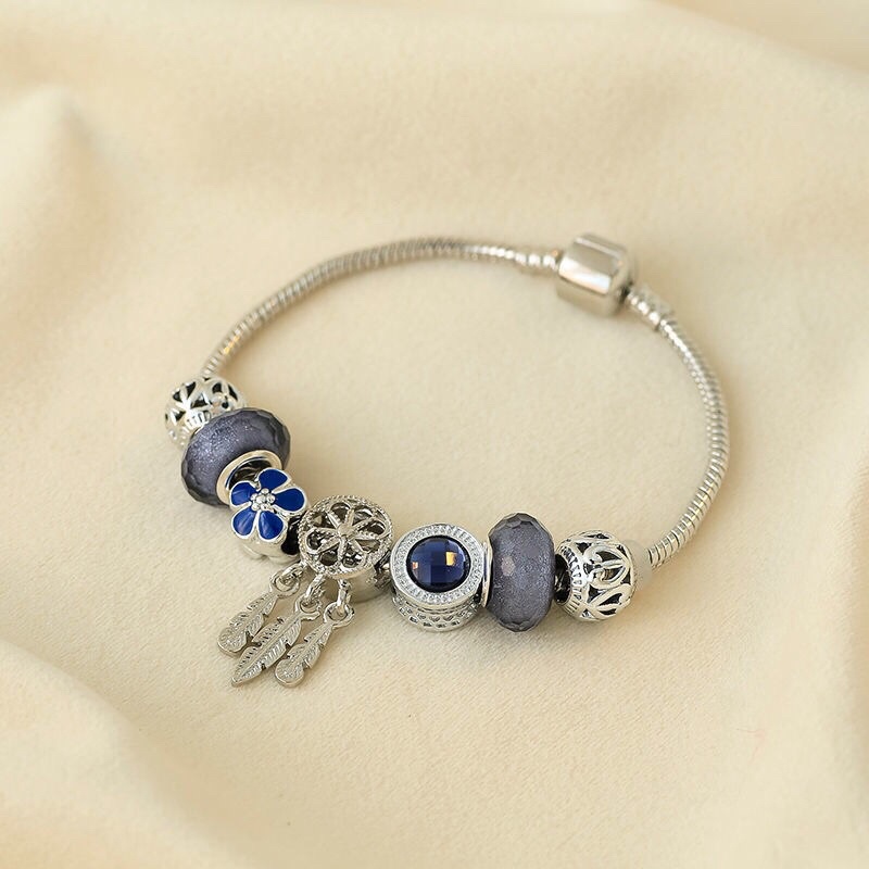 ❤️ Vòng chram bạc 925 đính hạt pha lê thời trang oder 2-4t