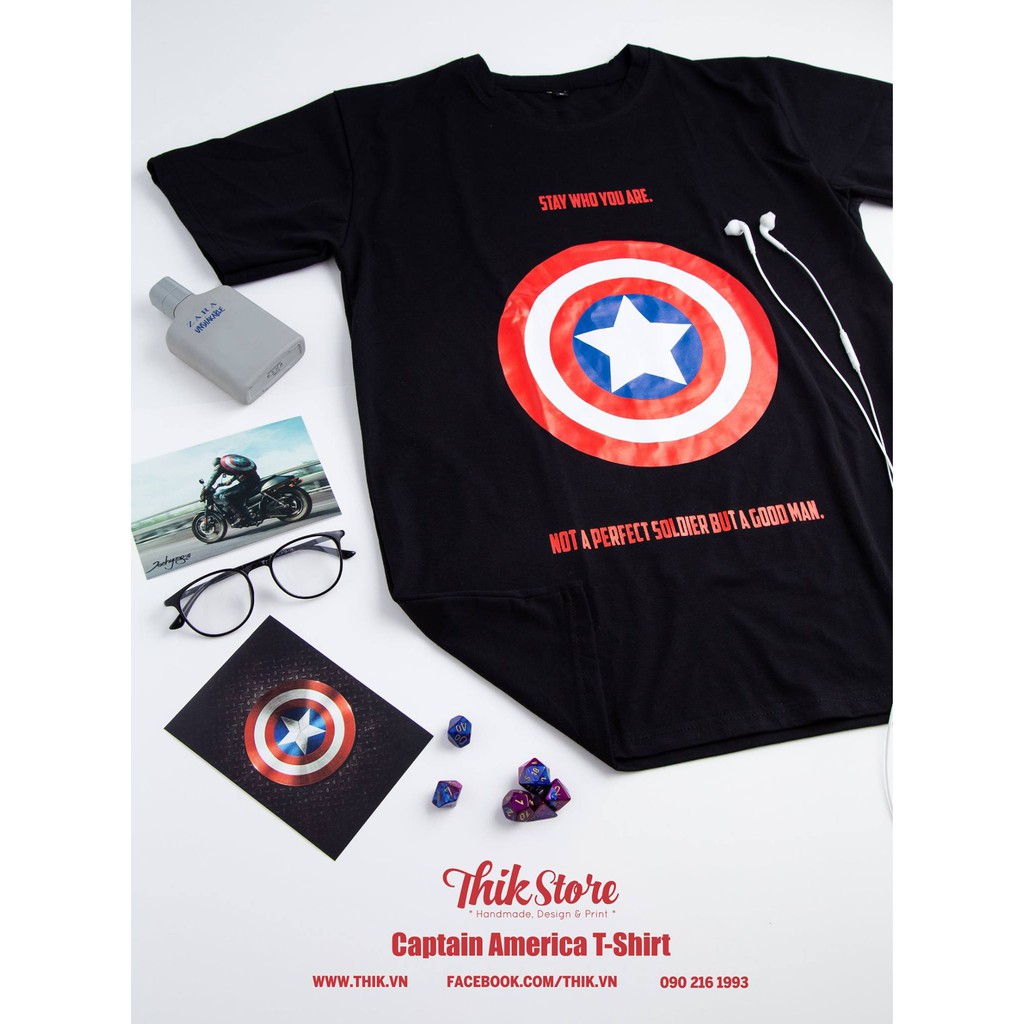 [shopee haul] ÁO THUN CAPTAIN HÀNG THIẾT KẾ 100% COTTON