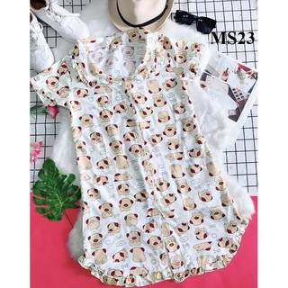 Đầm ngủ pijama cún con ms23