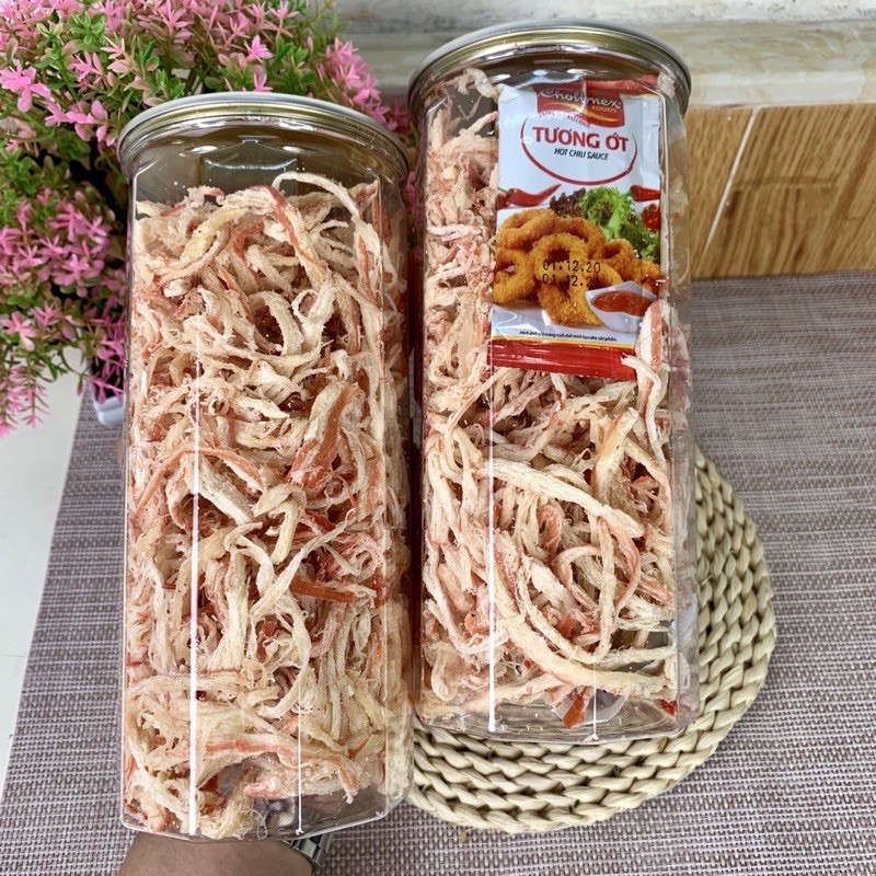 🐙  MỰC XÉ SỢI HẤP NƯỚC DỪA LON PET 🐙 | BigBuy360 - bigbuy360.vn