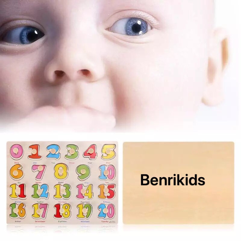 Bảng Chữ Cái Ghép Hình Có Núm Cầm Tay Bằng Gỗ