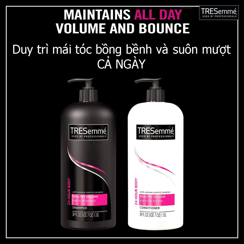 Dầu gội, xả TRESemme 1,15 lít dưỡng tóc suôn mượt và bồng bềnh 24h (Mỹ) | BigBuy360 - bigbuy360.vn
