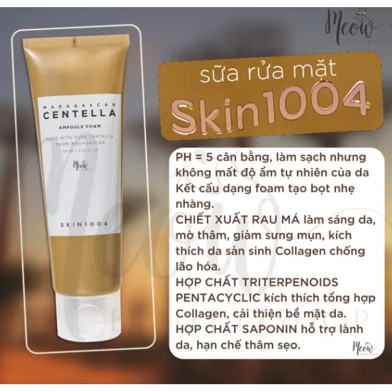 Combo Centella sữa rửa mặt rau má 125ml - mặt nạ ngủ skin1004 | BigBuy360 - bigbuy360.vn