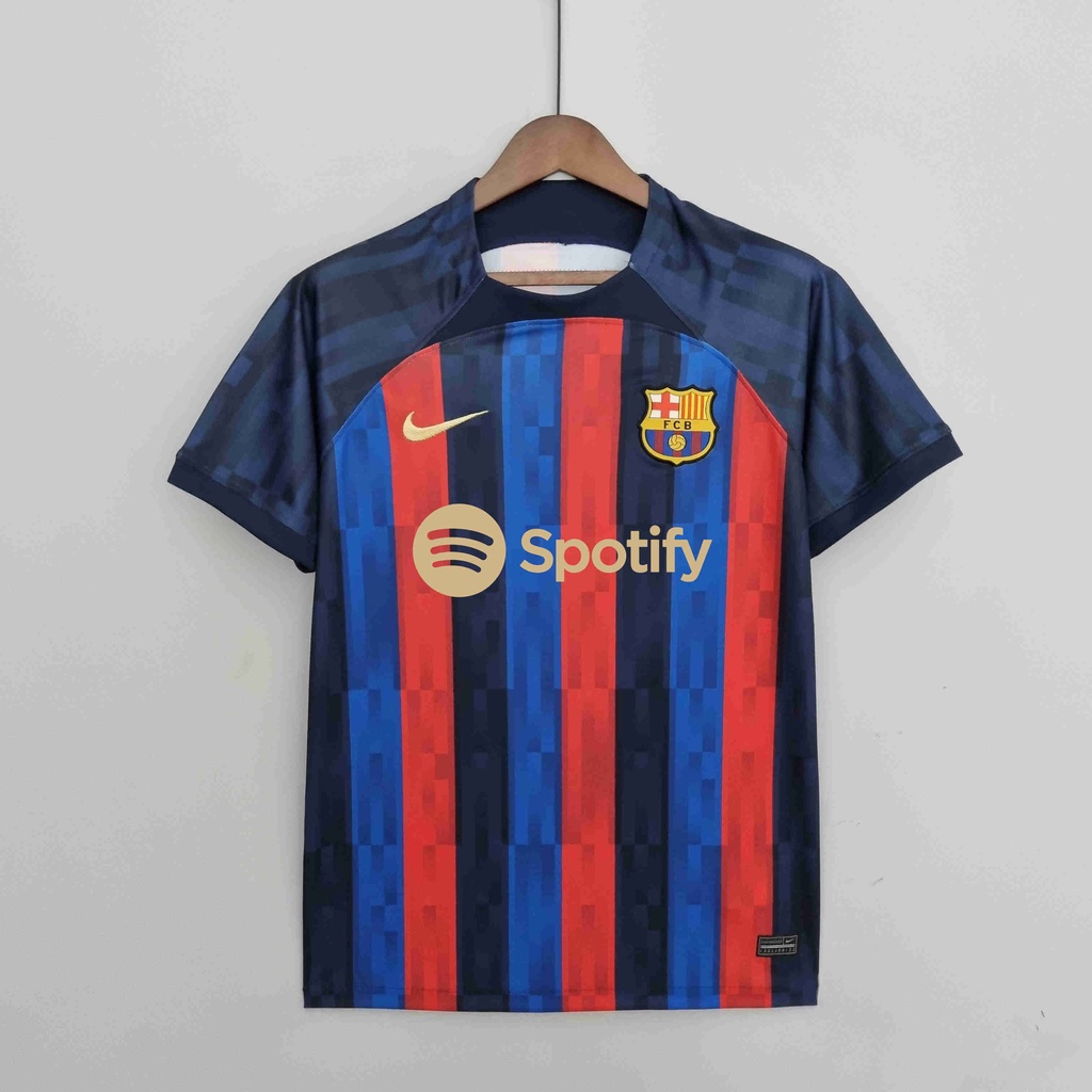 Áo Barcelona sân nhà Thái Lan AAA 22-23  Size S-4XL Thêm tên và bản vá áo bóng đá quần áo đá bóng