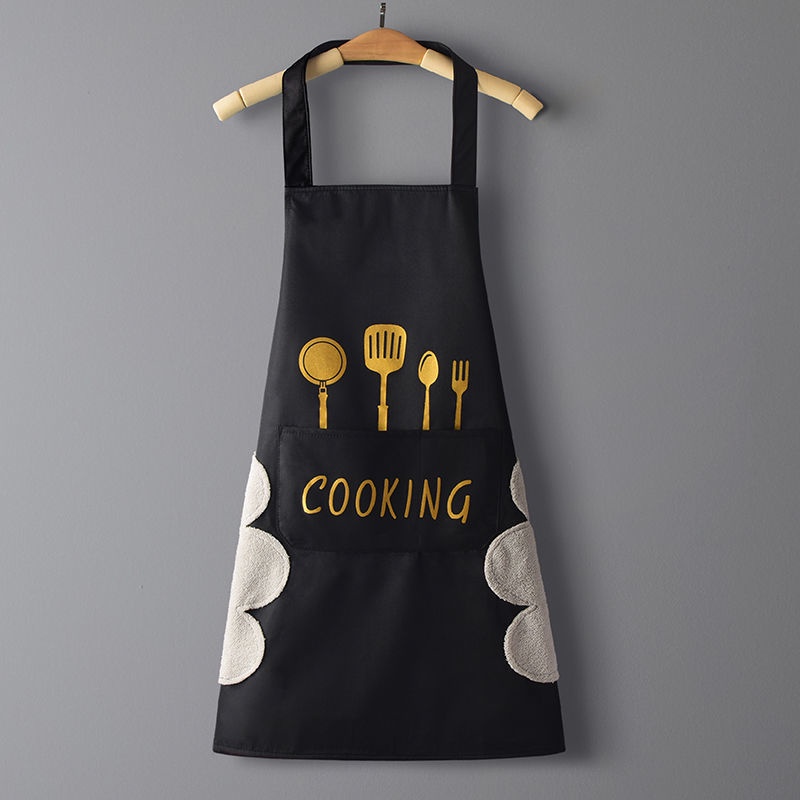 Tạp dề Cooking chống thấm nước có Lau tay 2 bên