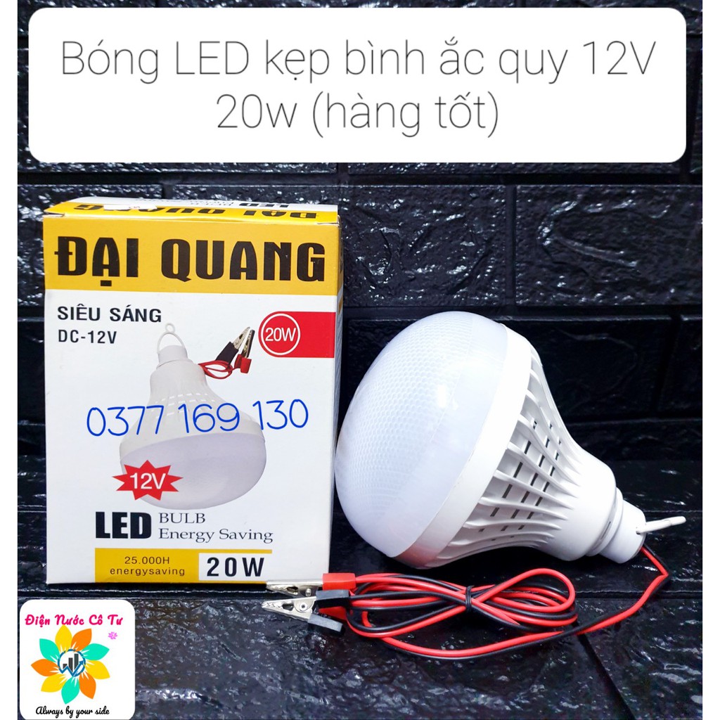 Bóng Đèn LED kẹp bình ắc quy 12V 20w Đại Quang