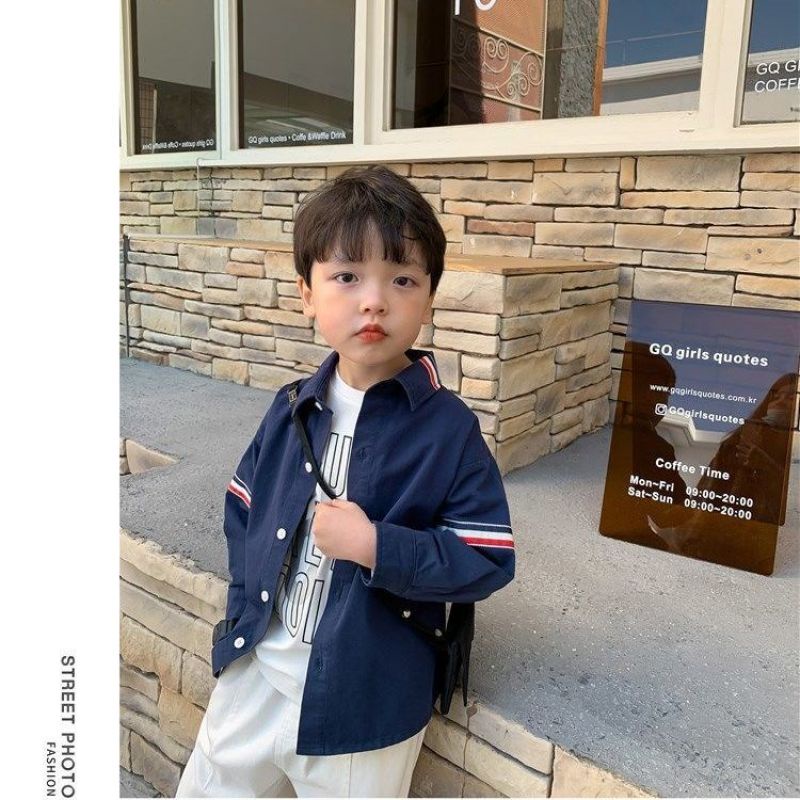 Áo Sơ Mi Tay Dài Thời Trang Dành Cho Bé Trai