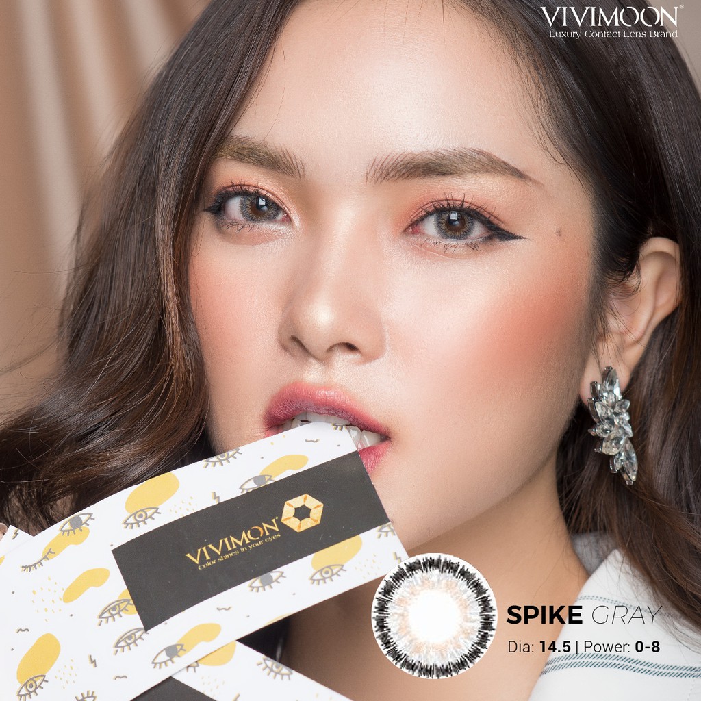 Lens Cận Xám Tây Hàn Quốc Spike Gray 14.5mm Vivimoon