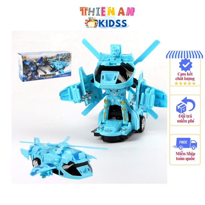 Đồ chơi máy bay biến hình robot - Phát nhạc , kích cỡ lớn cho trẻ em - TẶNG kèm 5 Pin AA