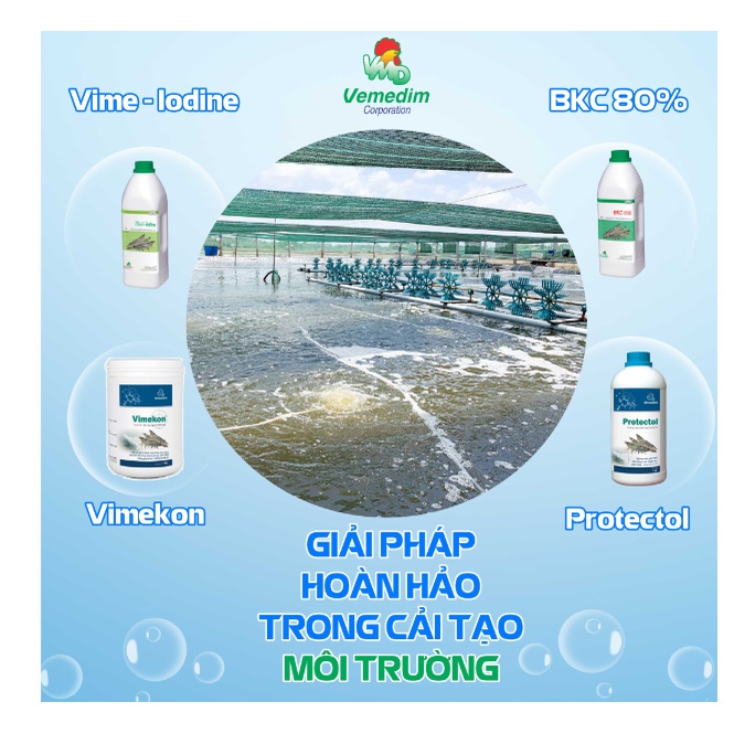 VEMEDIM Calphovit (tôm) tăng hấp thu phospho giúp tôm cứng vỏ, lột vỏ đồng loạt, mau lớn, nặng cân, gói 1kg